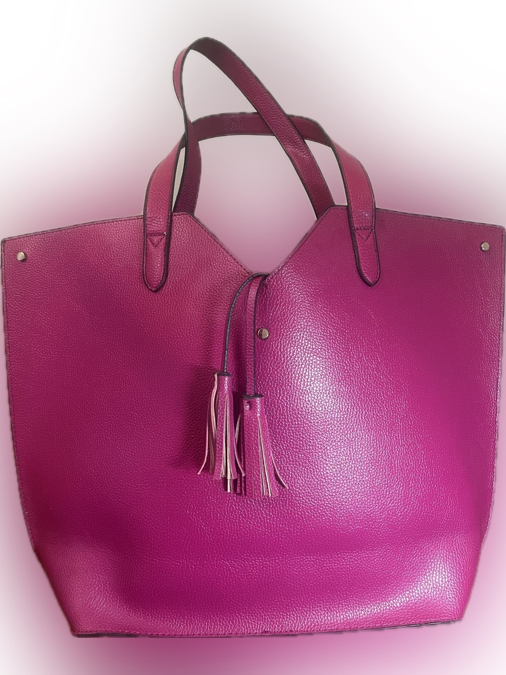 Neiman Marcus Magenta Pink Tote Bag | Statement Tote | Oversized Shopper